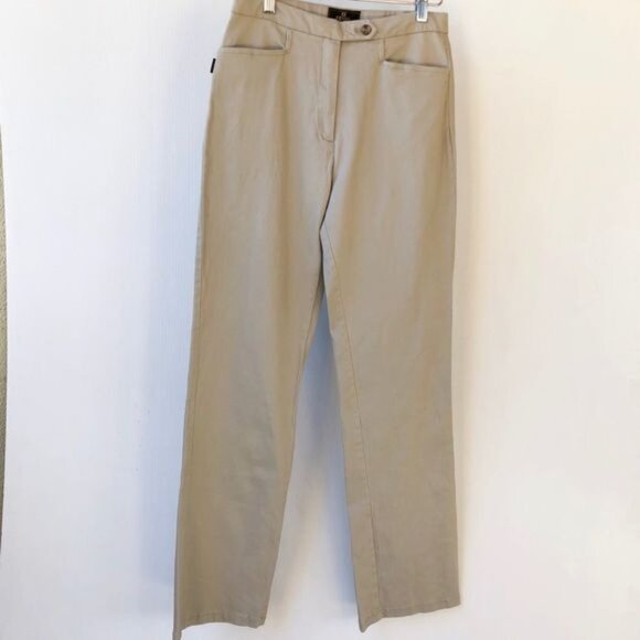 Fendi high waisted straight leg tan trousers dress pants size 4 - Picture 1 of 8